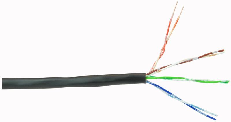 4 Pair Telephone Cable Black 100m Reel