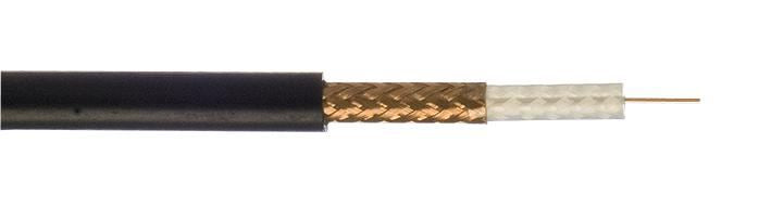 RG59 B/U 75 Ohm Coaxial Cable PVC Black 100m Reel