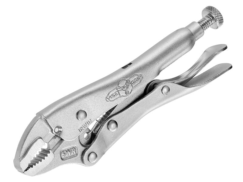 Curved Jaw Locking Pliers with Wire Cutter