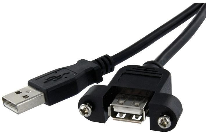 STARTECH - 0.3m USB A Plug to USB A Chassis Mount Socket Lead