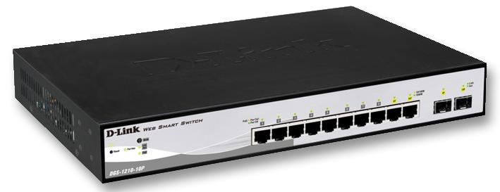 10-Port Gigabit PoE Smart Managed Switch - 8x PoE Ports, Fanless