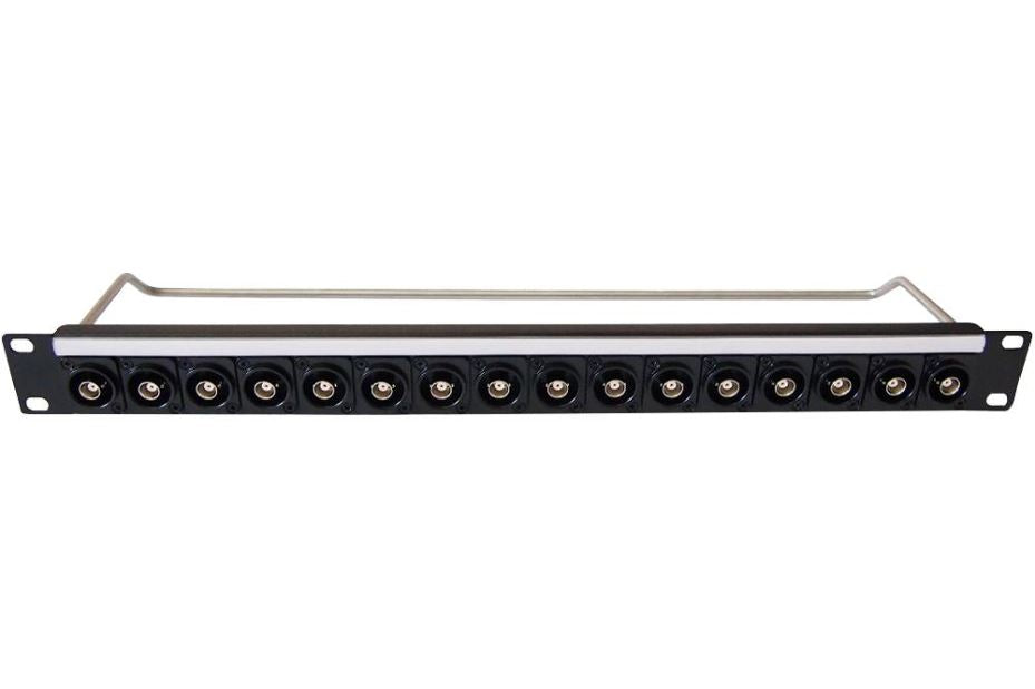 1U Loaded BNC Patch Panel, 16 Ports