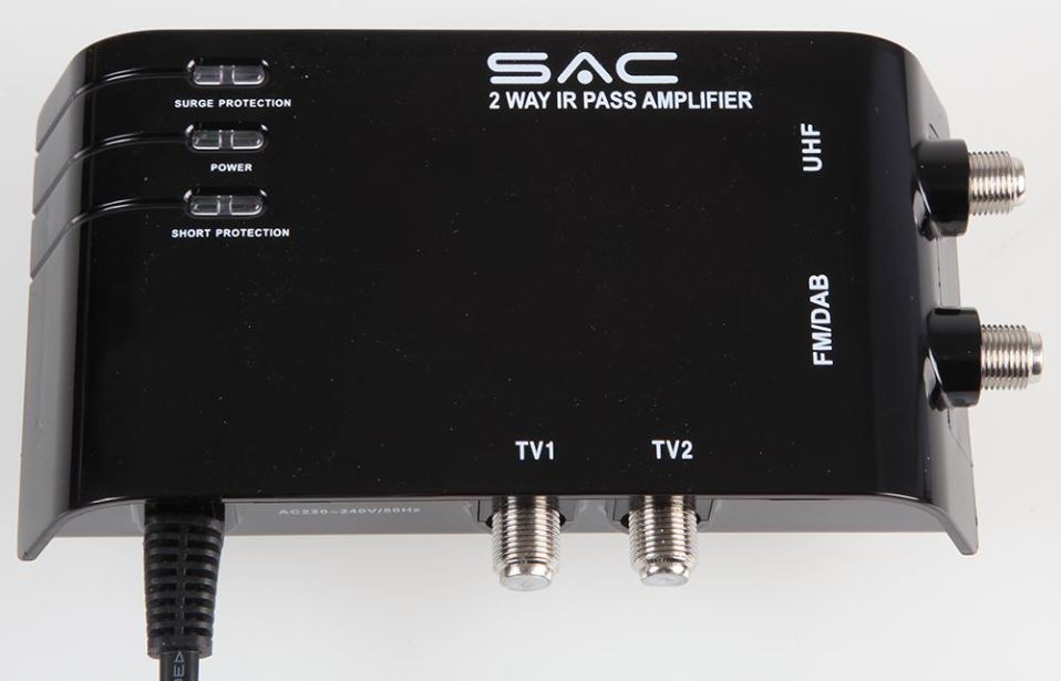 2-Way Indoor UHF/DAB IR Pass LTE Amplifier