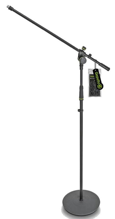 Microphone Stand with Round Base and 2-Point Adjustment Boom