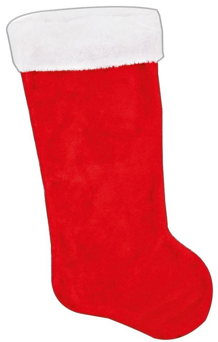 Plush Christmas Stocking , Red