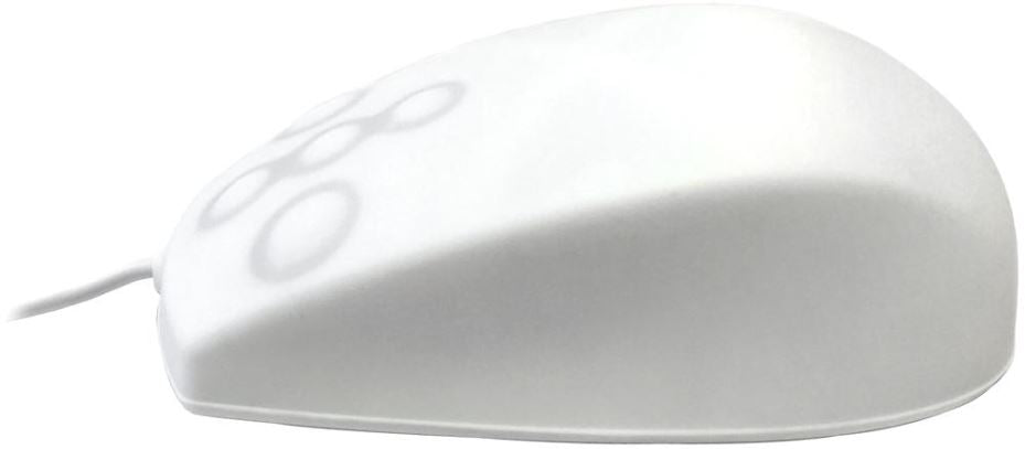 AccuMed IP67 Antibacterial Medical Combo USB & PS/2 Mouse, White