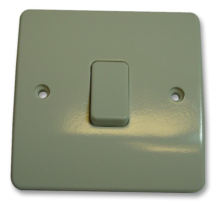 Logic Plus 1 Gang 1 Way Light Switch, 10AX White