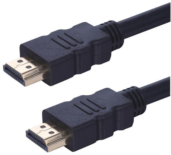 HDMI Lead with Ethernet, Male to Male, Nickel Plated Contacts