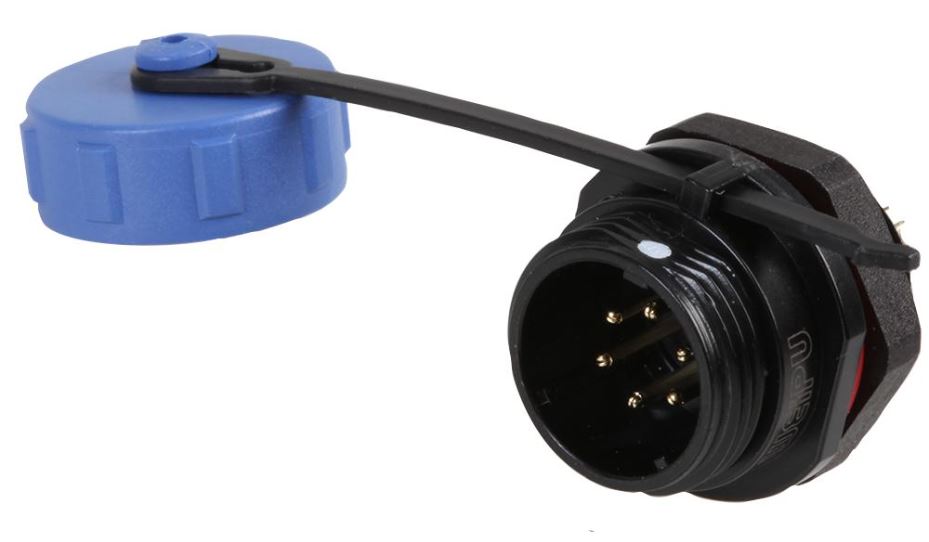 Circular Threaded Panel Mount Connector Plug - IP68