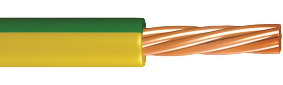 6491X Single Core Conduit Cable, Green/Yellow, 4mm, 50m