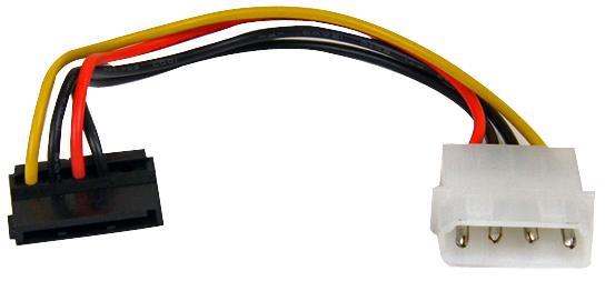 Molex LP4 Male to 90 Degree SATA Female Power Cable Adaptor, 15cm