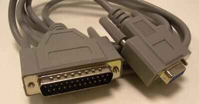 9 Pin D Sub Female to 25 Pin D Sub Male Modem Lead — StampyTools