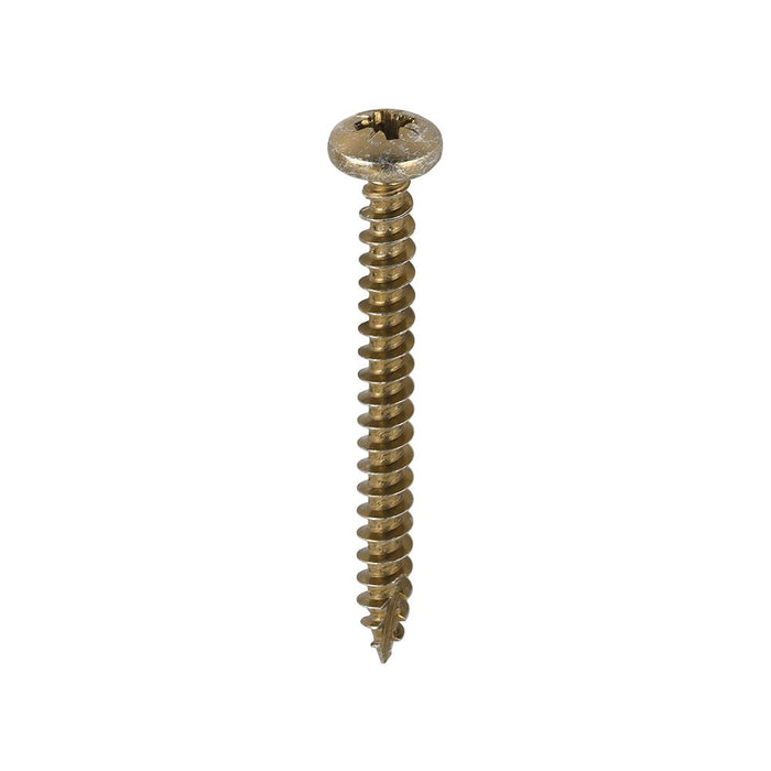 Classic Multi-Purpose Screws - PZ2 - Pan Head - Yellow. Various Sizes