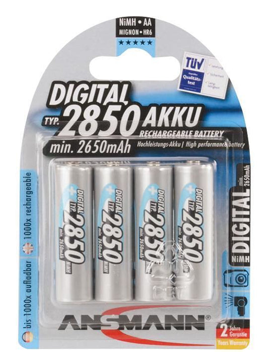 NiMH Rechargeable AA Batteries 4 Pack