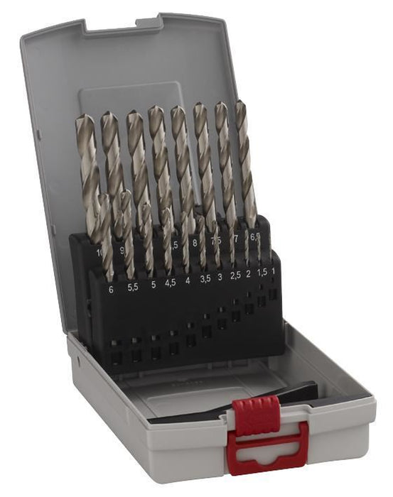 PROFESSIONAL (BLUE) - 1mm-10mm HSS-G Drill Bit Set, 19 Piece