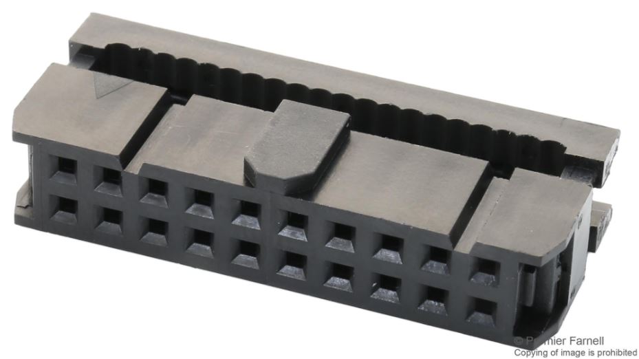 2.54mm IDC Connector, 2 Row, 20 Way, for Flat Cable