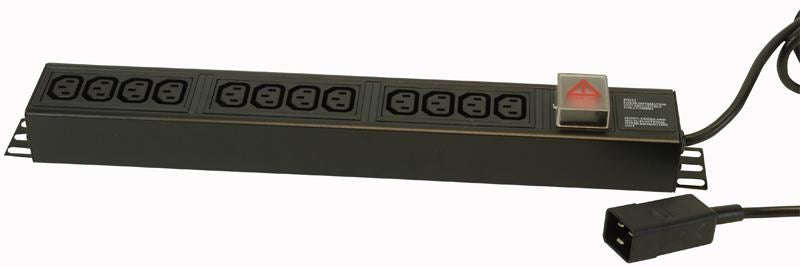 12 Way IEC C13 PDU with C20 Plug