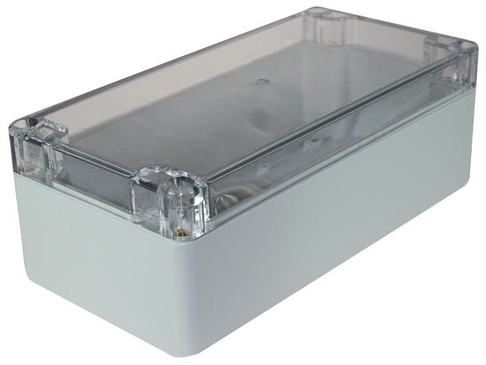 IP65 Polycarbonate Heavy Duty Enclosure with Transparent Lid - 160x80x55mm