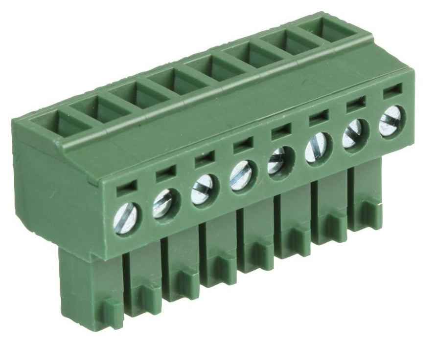 3.81mm Pluggable Terminal Block, Plug, 8 Way, 26AWG to 16AWG, 10 A