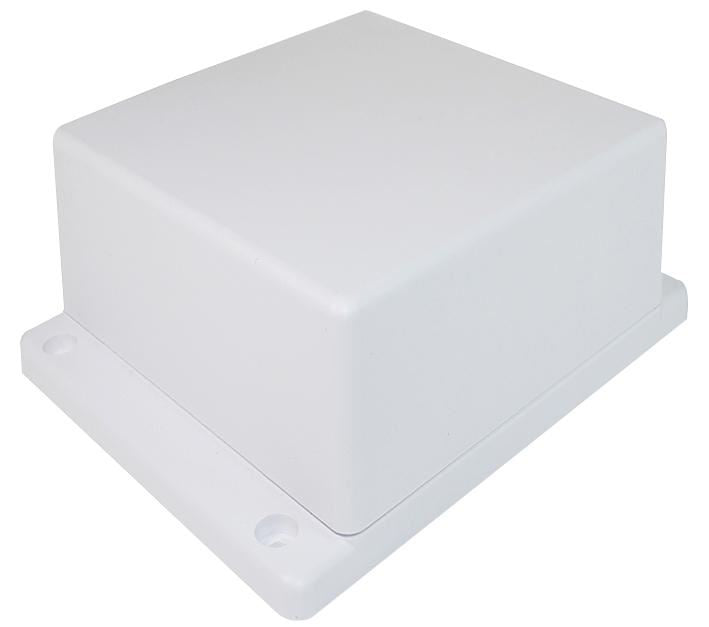 White ABS Flanged Enclosure - 100x80.6x43.5mm