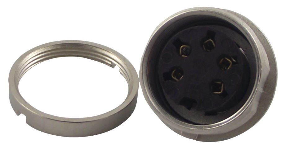 5-Pole DIN Circular Chassis Socket