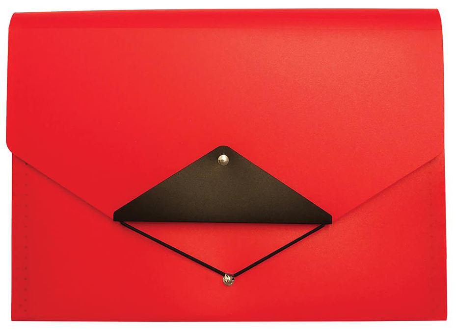 13 Pocket Expanding File, Red