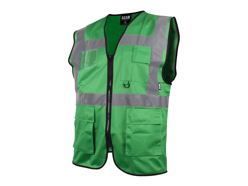 Hi-Vis Utility Green Waistcoat