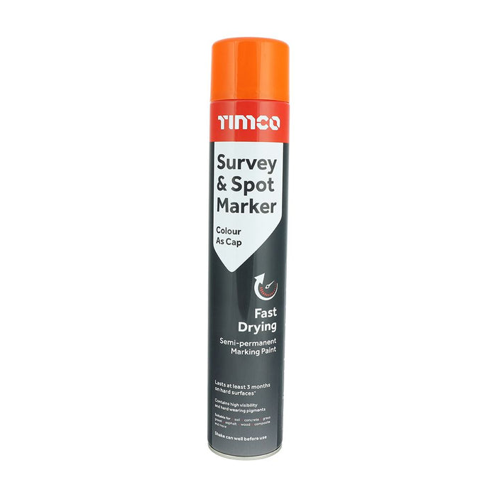 Survey & Spot Marker, Spray Paint - Various Colours - Size 750ml