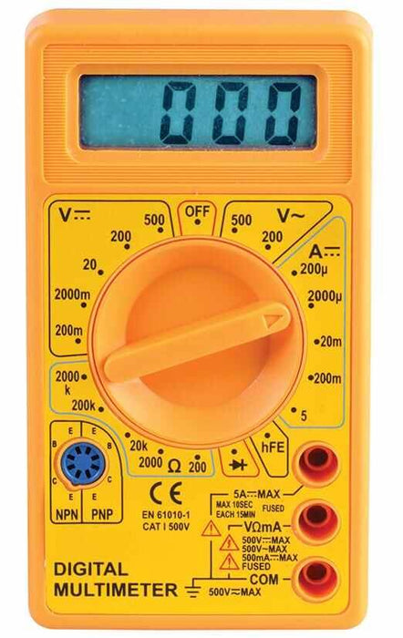 DURATOOL - 500V AC/DC Manual Ranging Digital Multimeter