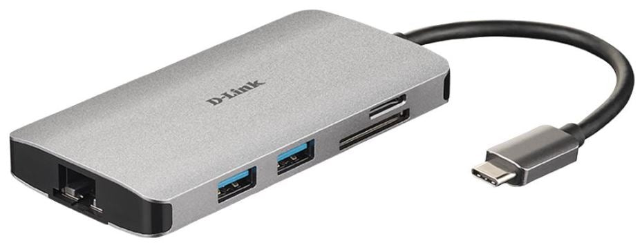 USB-C Multiport Hub with LAN & SD Card Reader, 3x USB-A USB-C HDMI LAN