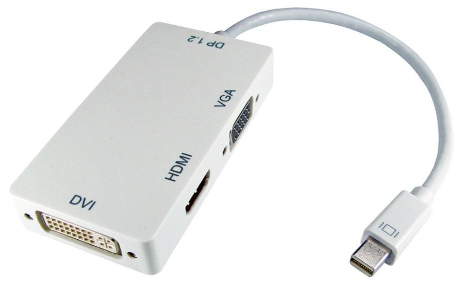 Mini DisplayPort 1.2 to  HDMI, DVI or VGA Adaptor, 4K UHD Support