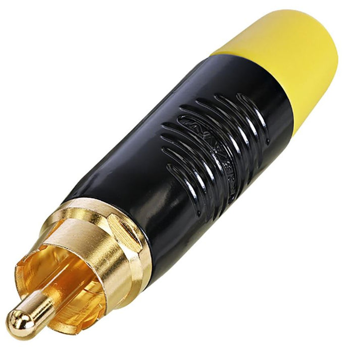 RCA Phono Plug, Black, Yellow