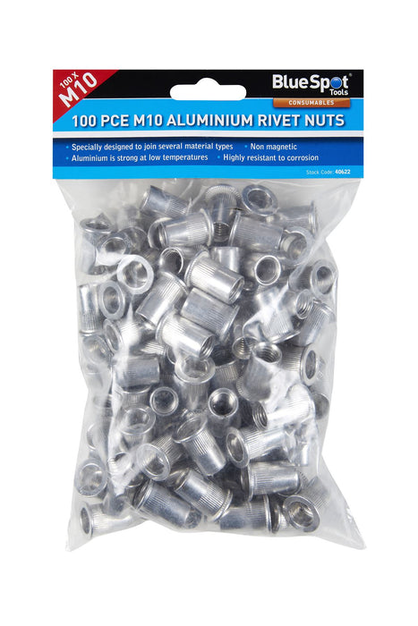 100 PCE M10 Aluminium Rivet Nuts