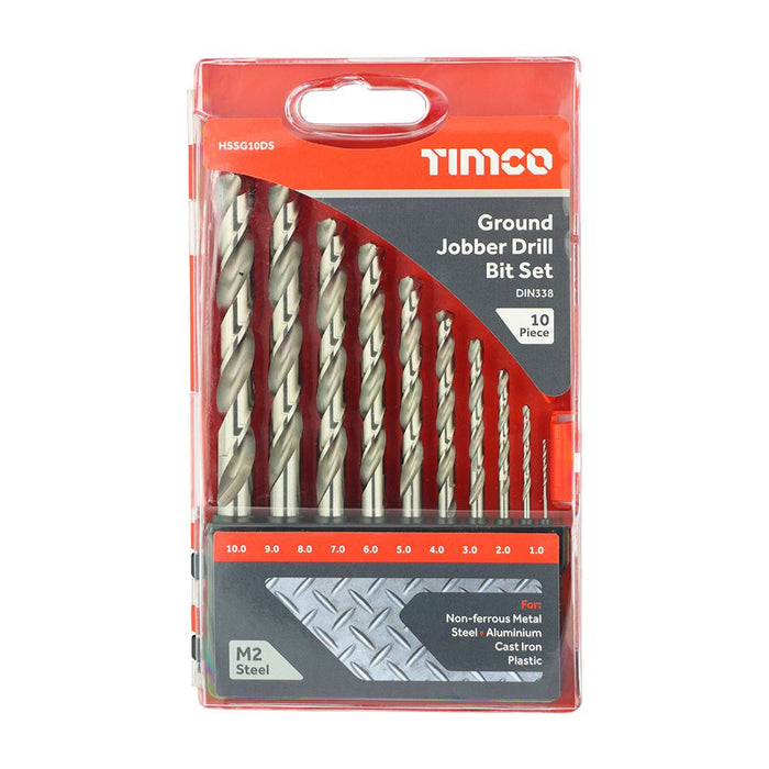 Ground Jobber Drill Bit Set (Size 10pcs - 10 Pieces)