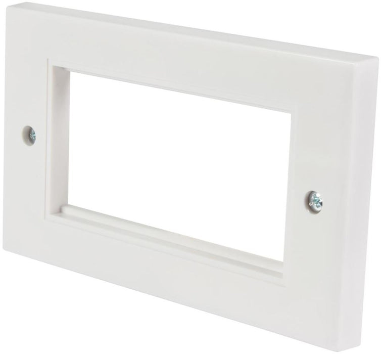 Double 2G Modular Wallplate Frame, White