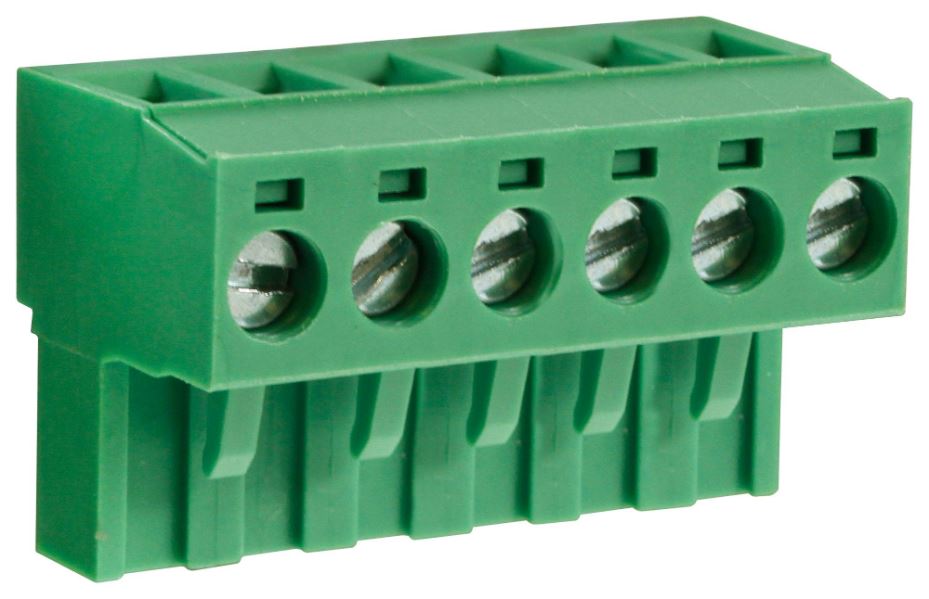 5mm Pluggable Rising Clamp Terminal Block, 6-Pole, 15A