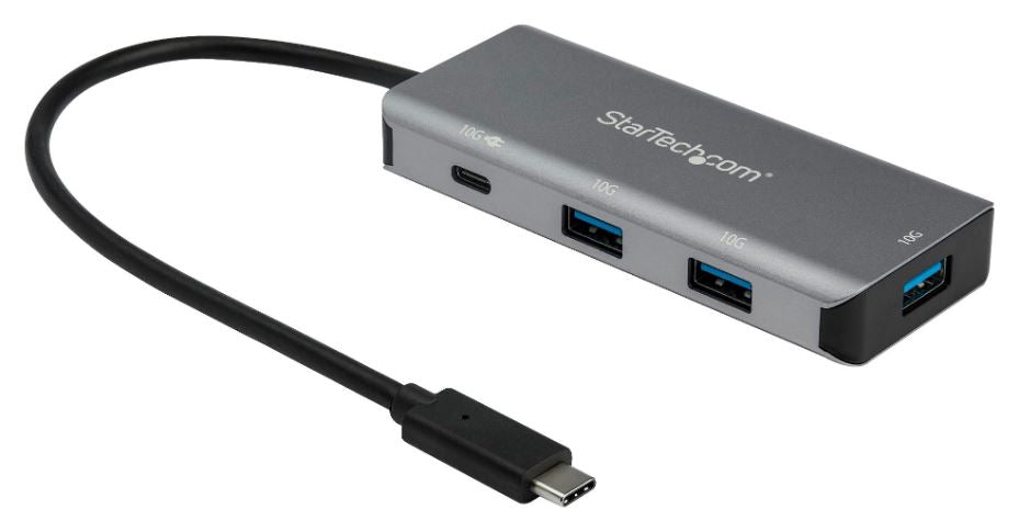 4 Port USB 3.2 Gen 2 Hub with Power Delivery, USB-C to 3x USB-A & USB-C