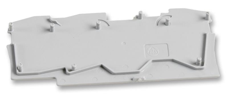 End Plate, for 3 Cond TB, Grey