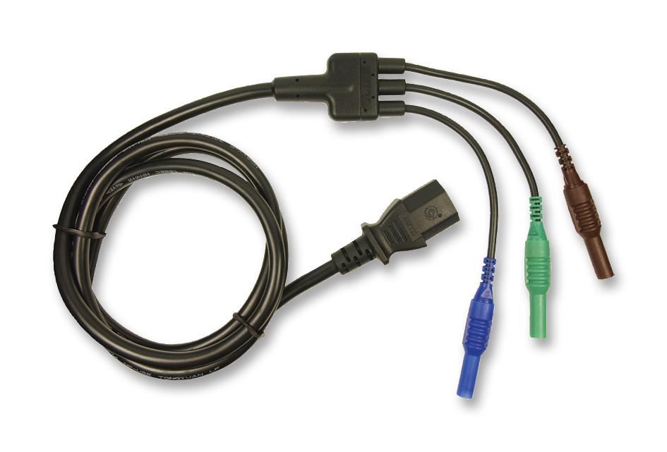 IEC C13 Plug to 3x 4mm Plug Test Lead