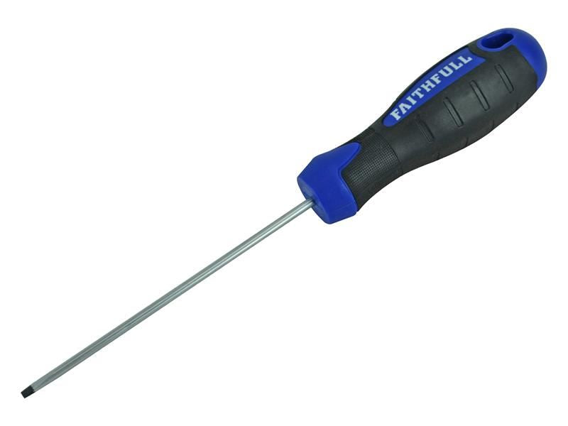 Soft Grip Screwdriver, Flared Slotted