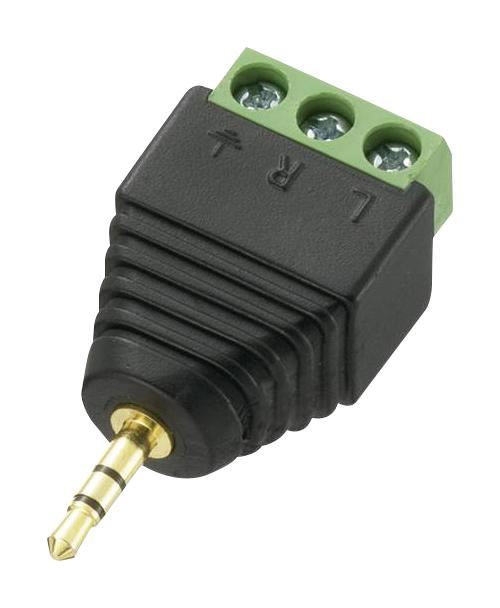 2.5mm Jack Stereo Plug to 3x Terminal Connector Block Adaptor