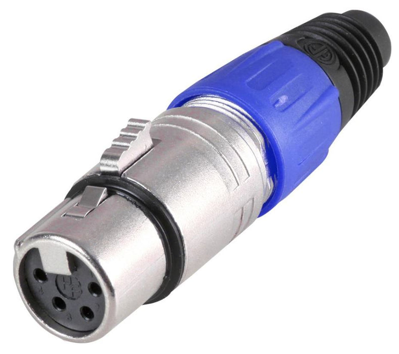 4 Pole XLR Socket, Blue