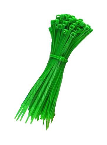 Cable Ties, 200mm x 4.6mm, Green, Pack of 100