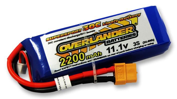 Supersport Pro 2200mAh 3S 11.1V 35C LiPo Battery with XT60 Connector