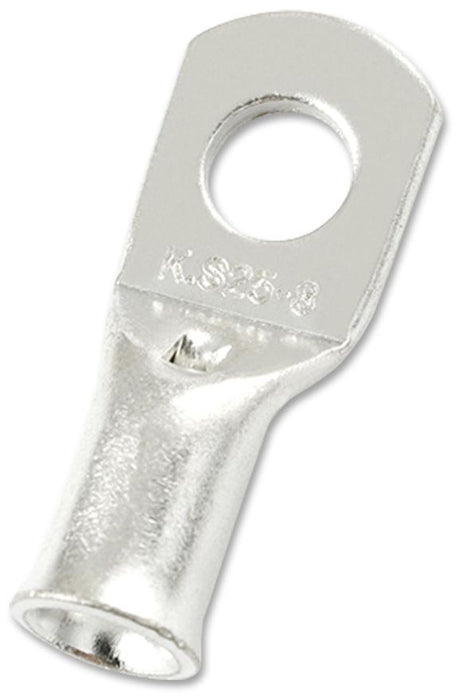 25.0mm² Copper Crimp Terminal Lug, 4AWG, M8