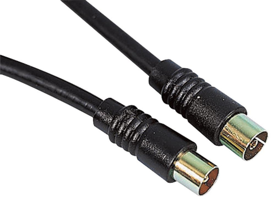 TV Aerial Coaxial Lead, Male to Female, Black