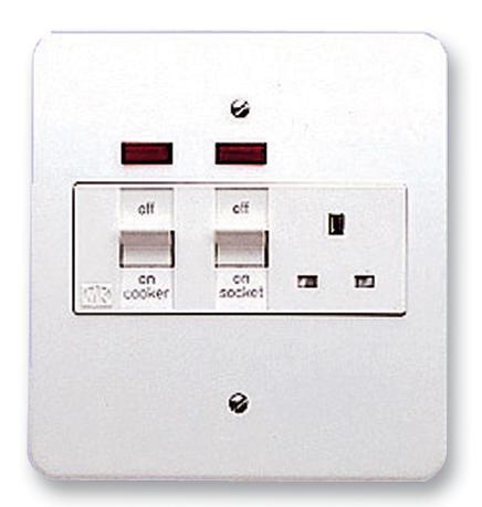 Main Switch Socket Cooker Control Unit, 45A DP Main Switch + Socket with Neon — StampyTools
