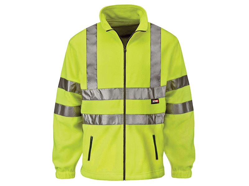 Hi-Vis Yellow Full Zip Fleece