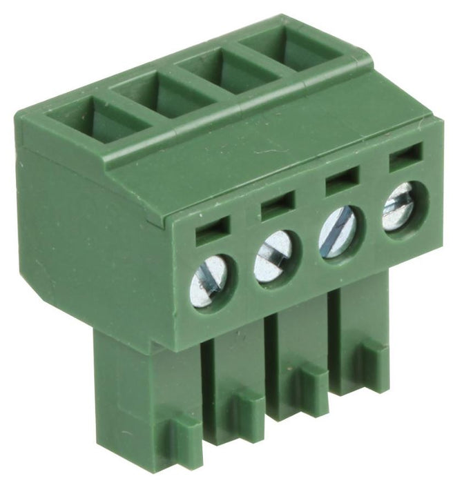 3.81mm Pluggable Terminal Block, Plug, 4 Way, 26AWG to 16AWG, 10 A