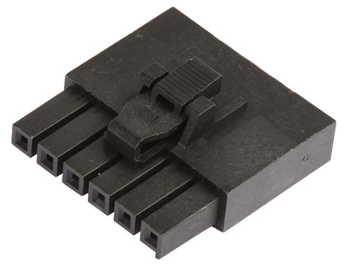 Receptacle Housing, 6 Way, 1 Row, Nylon